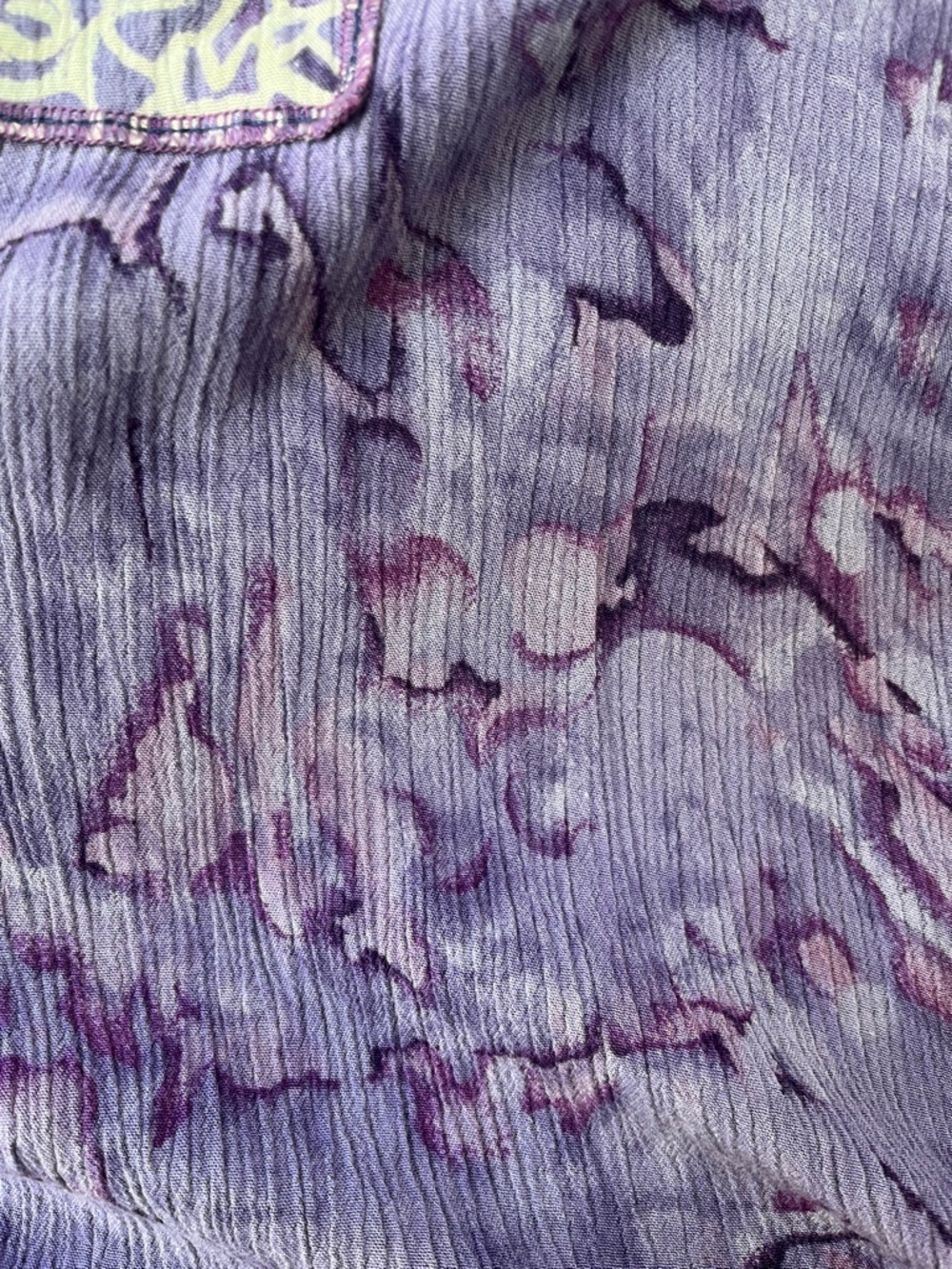 2 Piece Purple Boho Watercolor Women's Top and matching skirt M/L - Picture 5 of 6